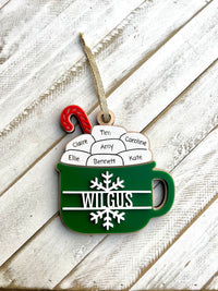 Family Hot Cocoa Mug Ornament