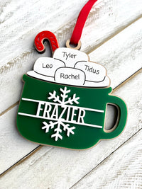 Family Hot Cocoa Mug Ornament